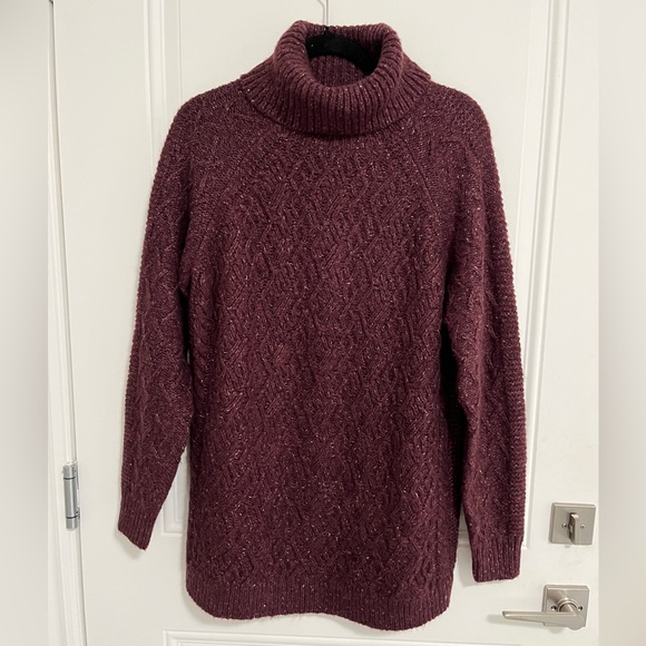 NWT - Fat Face Women’s Turtleneck Cable Knit Sweater - US 8/M - Picture 1 of 14
